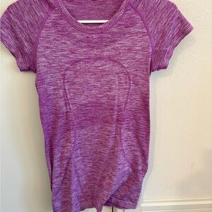 lululemon athletica Heathered Purple Short Sleeve Tee
